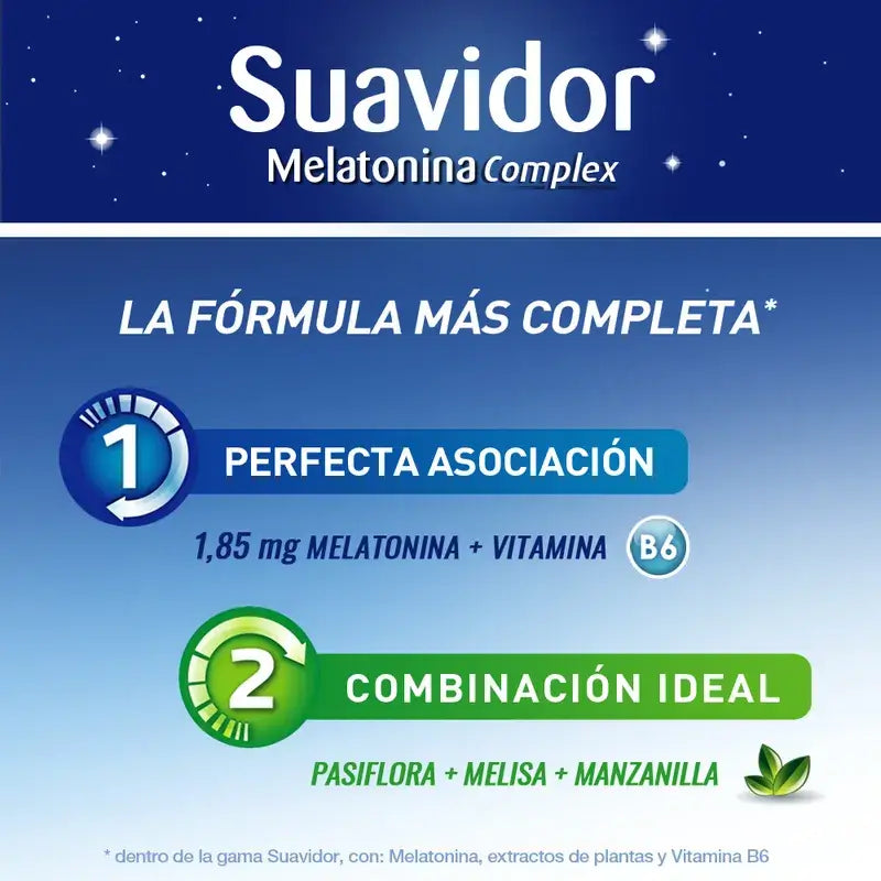 Suavidor Complexe de Mélatonine, 30 Comprimés