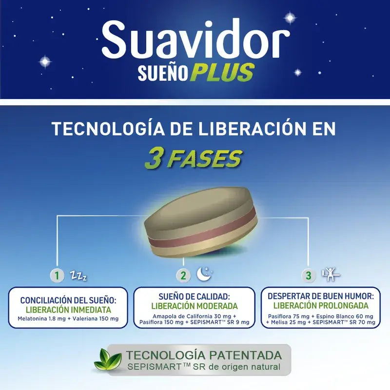 Suavidor Sueño Plus Tricapa, 30 comprimés