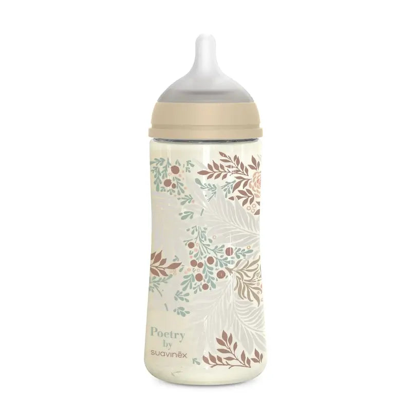 Biberon Suavinex 360 ml, débit dense (L), +6 mois, Poetry Beige