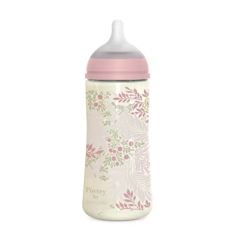Suavinex Biberon 360 ml, débit dense (L), +6 mois, Poetry Pink