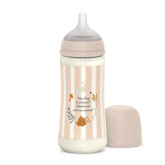 Biberon Suavinex 360 ml, Dense Flow (L), +6 mois, Wonderland Pink