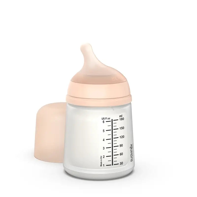 Suavinex Biberon anti-colique Zero Zero 180 Ml, débit adaptable (A), +0 mois, équitable