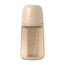 Biberon en silicone Suavinex 240 ml, débit moyen (M), +3 mois, crème irlandaise