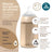 Biberon en silicone Suavinex 240 ml, débit moyen (M), +3 mois, citron vert