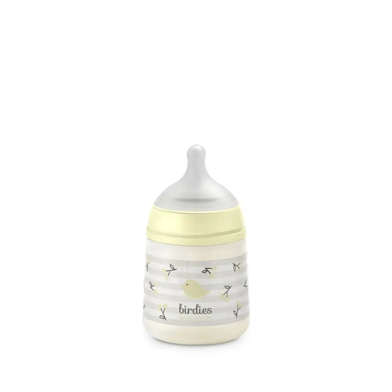 Suavinex Tétine pour biberon Sx Pro Slow Flow (S) +0 mois Birdies Beige, 150 ml