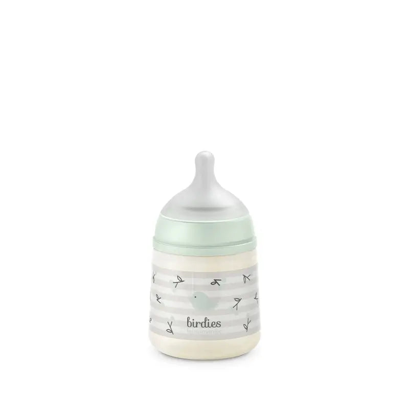 Suavinex Tétine pour biberon Sx Pro Slow Flow (S) +0 mois Birdies Green, 150 ml