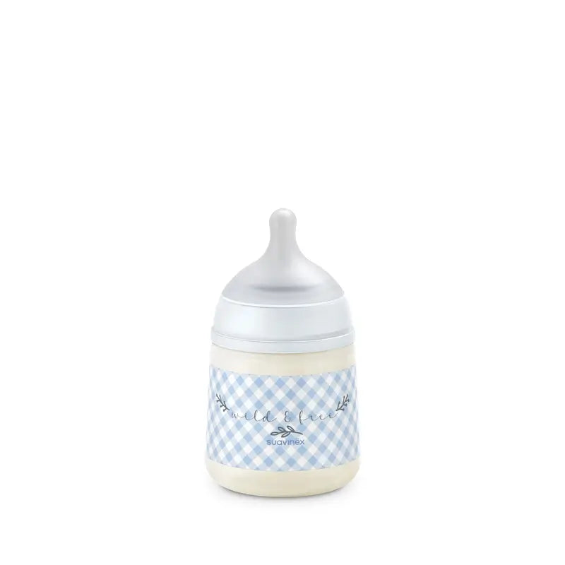 Suavinex Tétine pour biberon Sx Pro Slow Flow (S) +0 mois Wild&Free Blue, 150 ml
