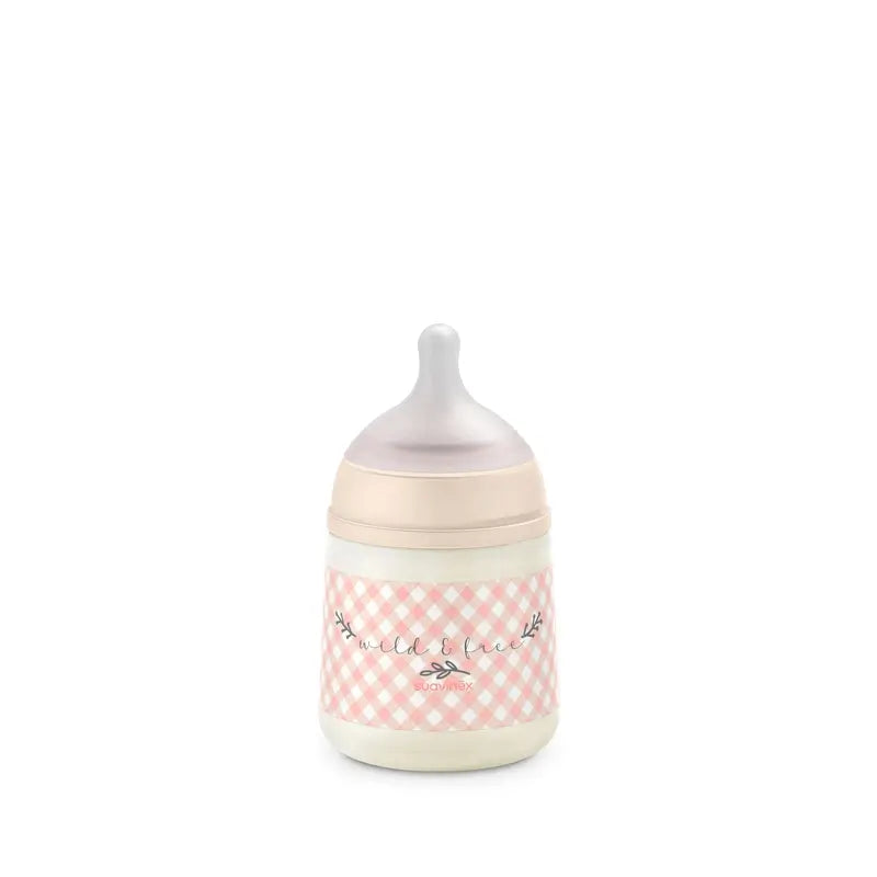 Suavinex Tétine pour biberon Sx Pro Slow Flow (S) +0 mois Rose Wild&Free, 150 ml