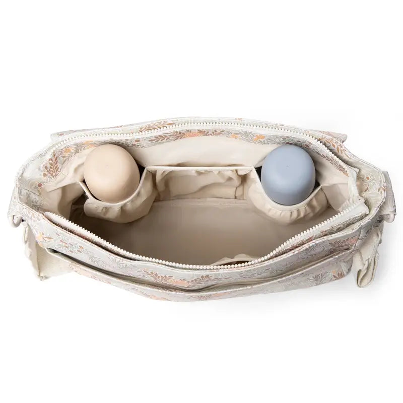 Suavinex Maternity Handbag Poetry Beige Printed Shoulder Bag