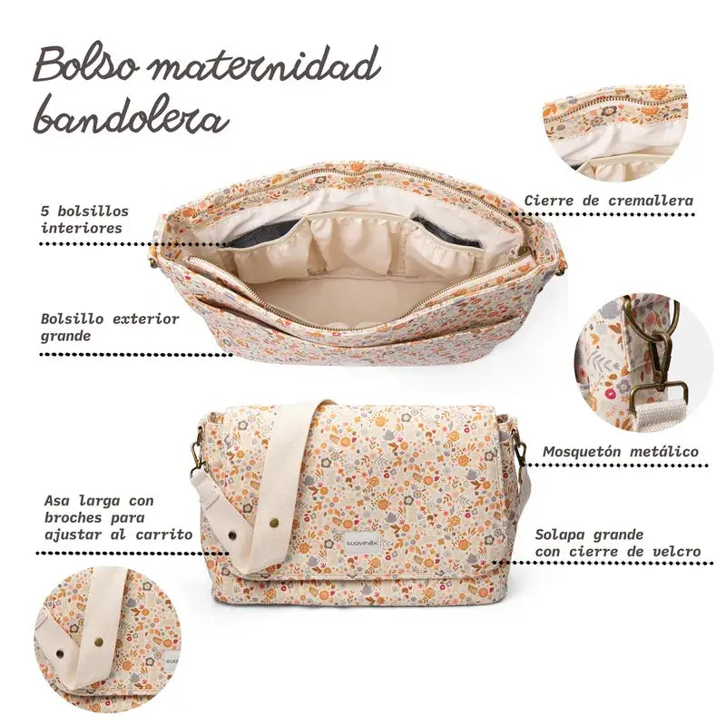 Sac de maternité Suavinex, floral