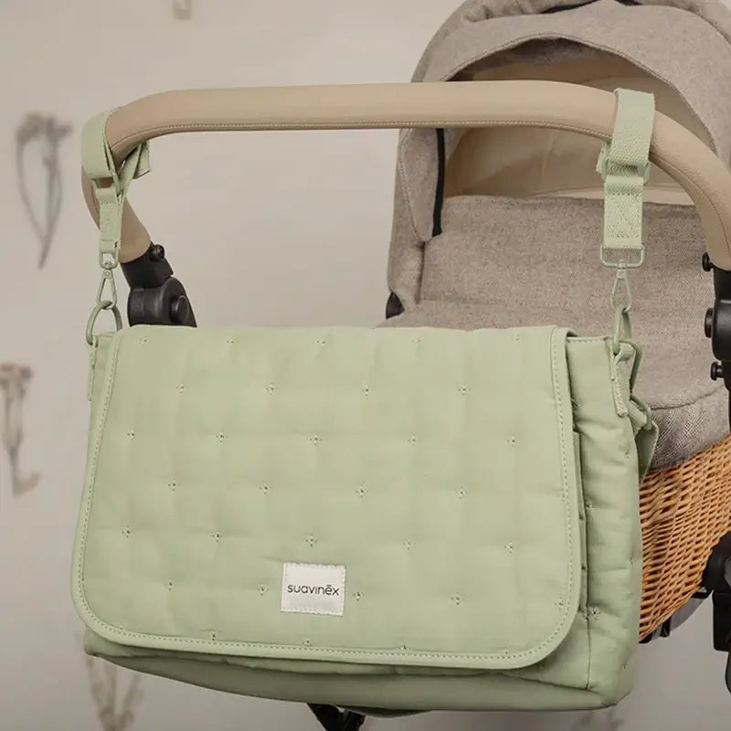 Suavinex Poetry Green Maternity Handbag Shoulder Bag