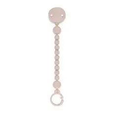 Suavinex Silicone Clip, Pacifier Holder With Silicone Chain, One Piece, +0 Months, Colour Essence, Nude