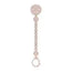 Suavinex Silicone Clip, Pacifier Holder With Silicone Chain, One Piece, +0 Months, Colour Essence, Nude