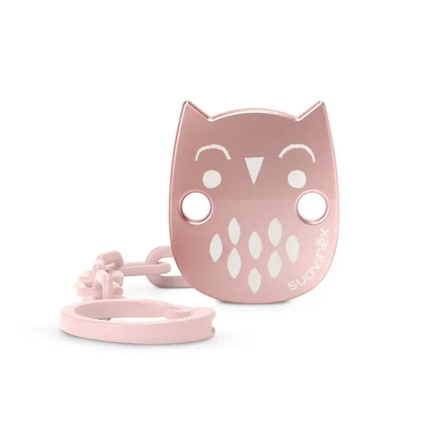 Suavinex Pin Clip Premium. Soother chain with matte metallic effect. +0 Months. Pink