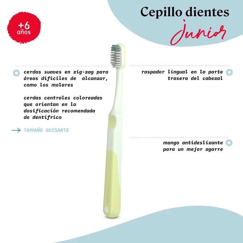 Brosse à dents pour bébés Suavinex +6 ans, bleu