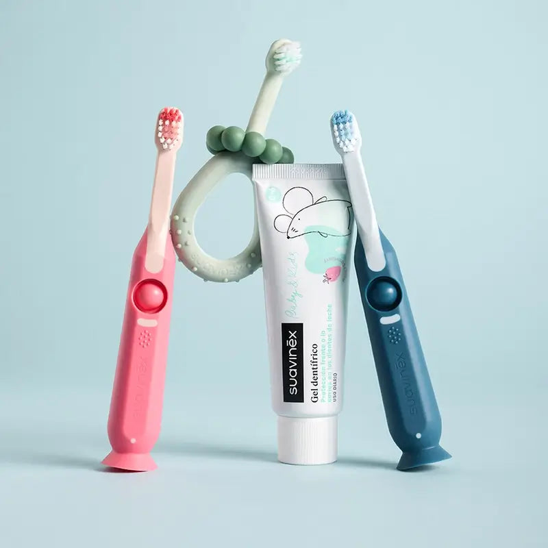 Brosse à dents Suavinex pour bébés de 2 à 6 ans, bleue