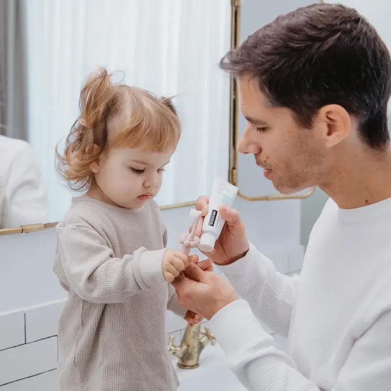 Brosse à dents Suavinex pour bébés 0-2 ans, rose