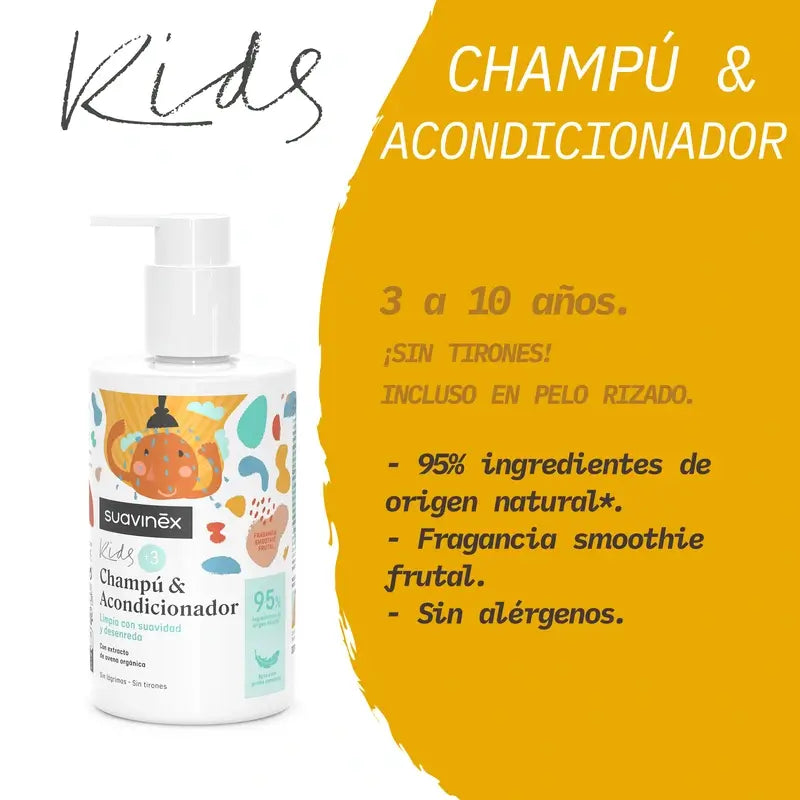 Suavinex Shampooing Conditionnant 3 à 10 ans, 300 Ml