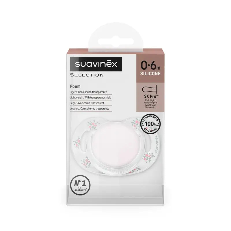 Suavinex Sucette Sx Pro 0/6 Mois, Poetry Pink