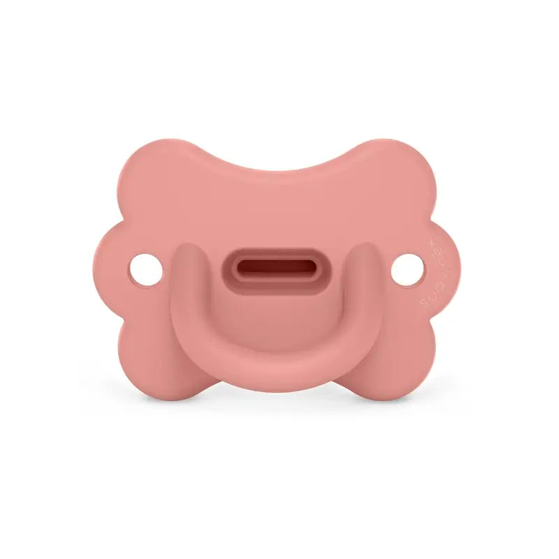 Suavinex Sucette All Sucette en silicone Sx Pro, 6/18 mois, Butterfly Peach Pink