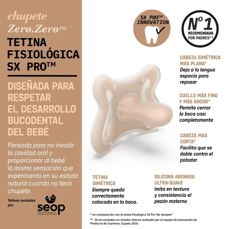 Suavinex Sucette Zero Zero, -2/2 mois, profonde