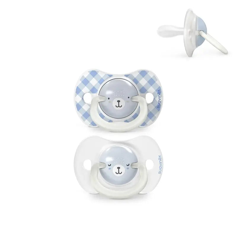 Suavinex Night & Day Night Soothers Sx Pro Nipple 0/6 Months Blue, 2 unités