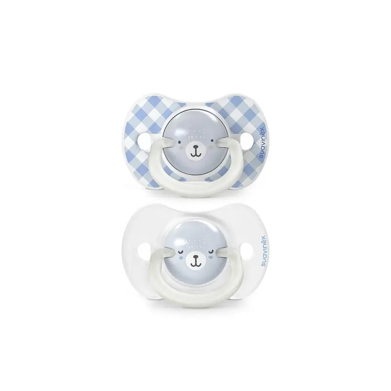 Suavinex Night & Day Night Soothers Sx Pro Nipple 0/6 Months Blue, 2 unités