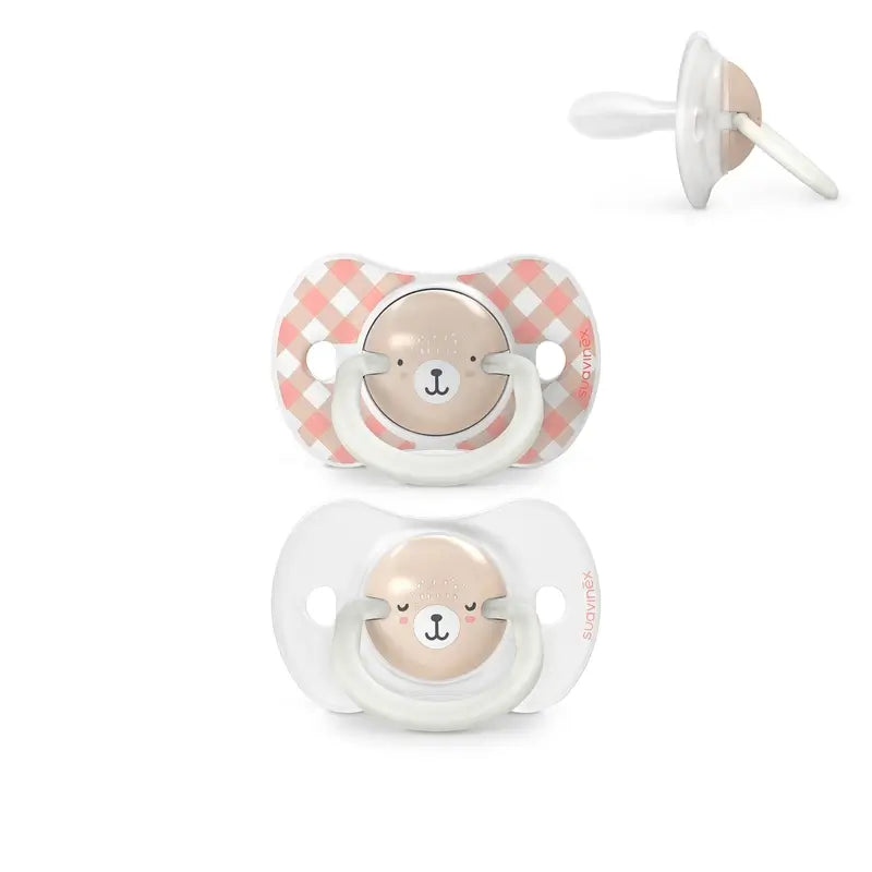 Suavinex Sucettes Night & Day Tétine Night & Day Sx Pro 6/18 Mois Rose, 2 unités
