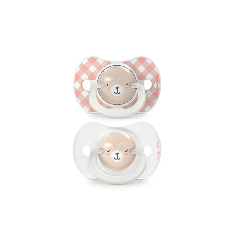 Suavinex Sucettes Night & Day Tétine Night & Day Sx Pro 6/18 Mois Rose, 2 unités