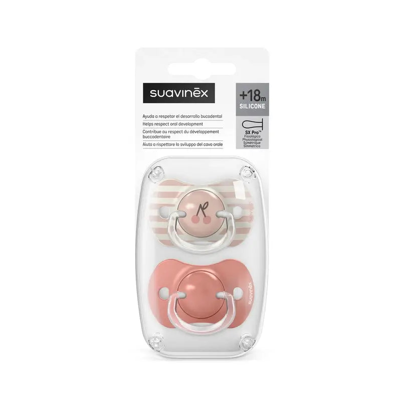 Suavinex Sucettes Sx Pro Teat +18 Months Birdies Pink, 2 unités