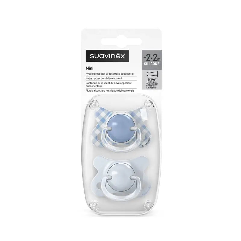 Suavinex Sucettes Sx Pro Teat -2/2 Mois Wild&Free Blue, 2 unités
