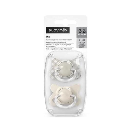 Suavinex Sucettes Sx Pro Teat -2/2 Mois Wild&Free Beige, 2 unités