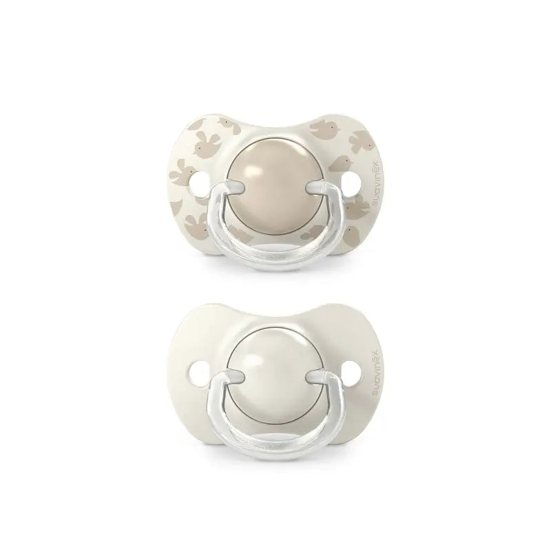Suavinex Sucettes Tétine Sx Pro 6/18 Mois Birdies Beige, 2 unités