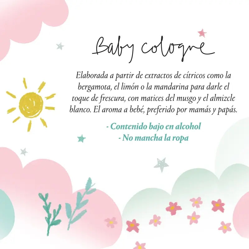 Suavinex Baby Cologne Cologne pour nourrissons à faible teneur en alcool, ne tache pas, 100 ml