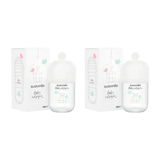 Suavinex Baby Cologne Cologne pour nourrissons à faible teneur en alcool, ne tache pas, 2x100 ml