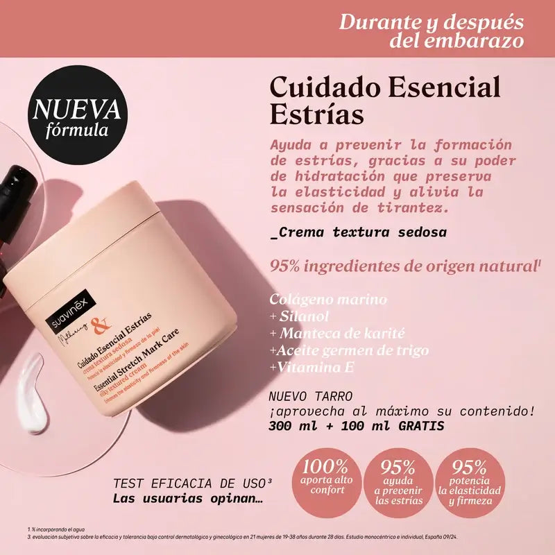 Suavinex Crème Vergetures Grossesse, 400 ml