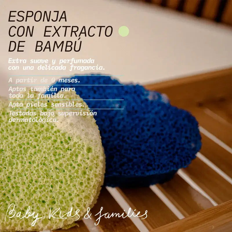 Suavinex Eponge de bain à l'extrait de bambou, +0 mois / familier