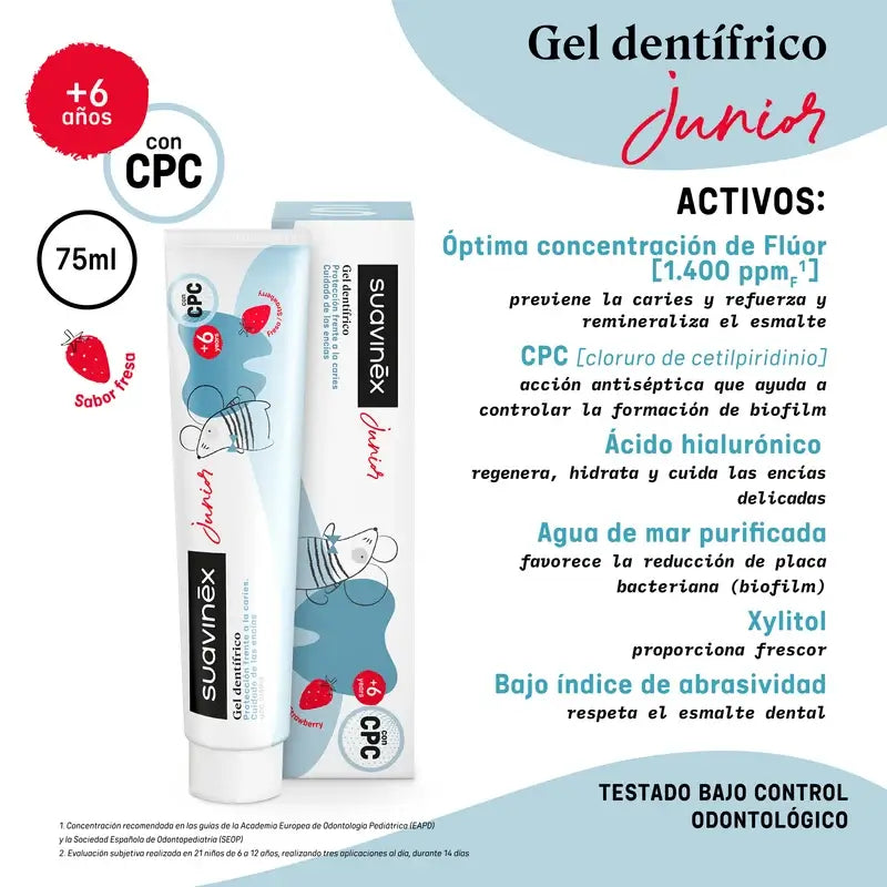 Suavinex Gel dentifrice pour nourrissons, 75 Ml