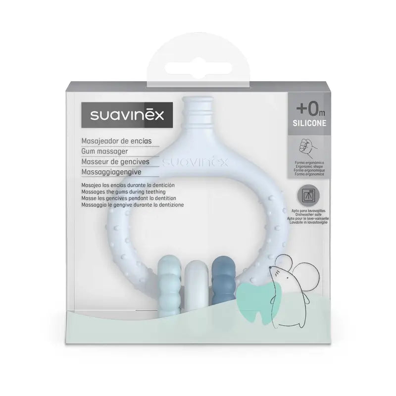 Suavinex Baby Gum Massager +0 mois, bleu