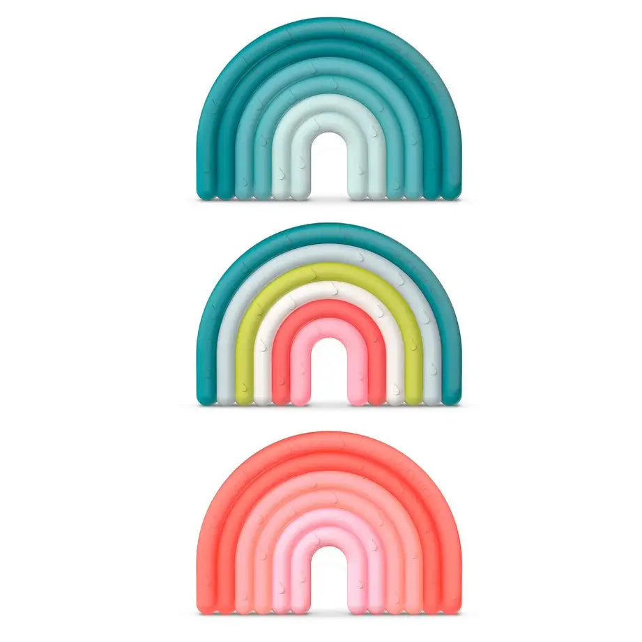 Suavinex Silicone Teether +0 Months, Rainbow, Blue