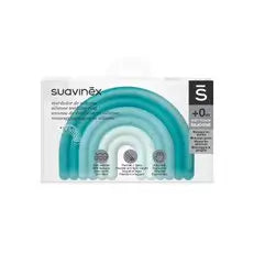 Suavinex Silicone Teether +0 Months, Rainbow, Blue
