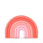Suavinex Silicone Teether For Babies +0 Months. Flexible and lightweight teething ring. Rainbow Design. Pink colour.