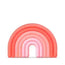 Suavinex Silicone Teether For Babies +0 Months. Flexible and lightweight teething ring. Rainbow Design. Pink colour.