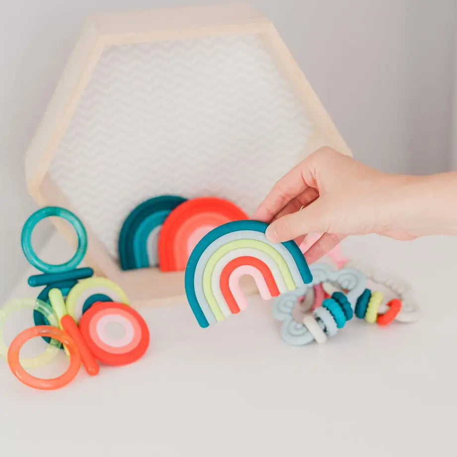 Suavinex Silicone Teether +0 Months, Rainbow, Multicolour