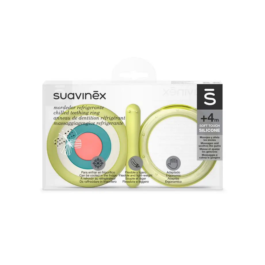 Suavinex Silicone Teether +4 Months, Cooling, Green