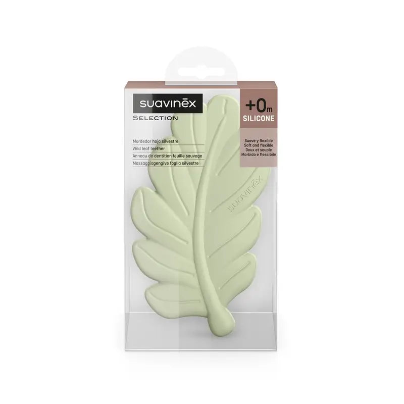 Suavinex Teether Jouet d'éveil en silicone, vert poésie