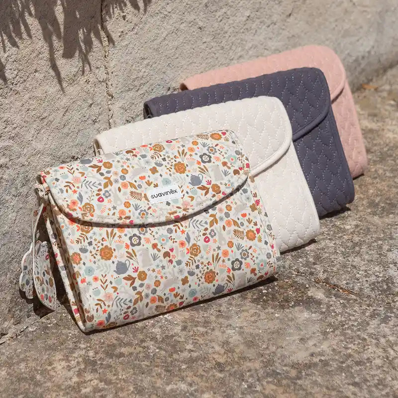 Trousse de toilette pour nouveau-né Suavinex, tissu, fleurs