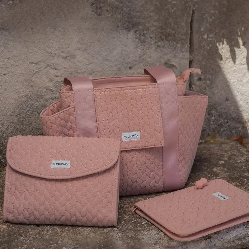Suavinex Trousse de toilette pour nouveau-né Rose, Tissu