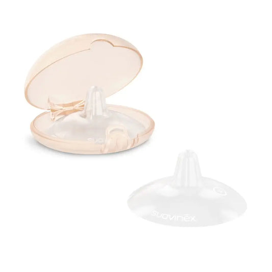 Suavinex Pack 2 Units Of Silicone Nipple Shields Size M, Includes Hygienic Carry Case