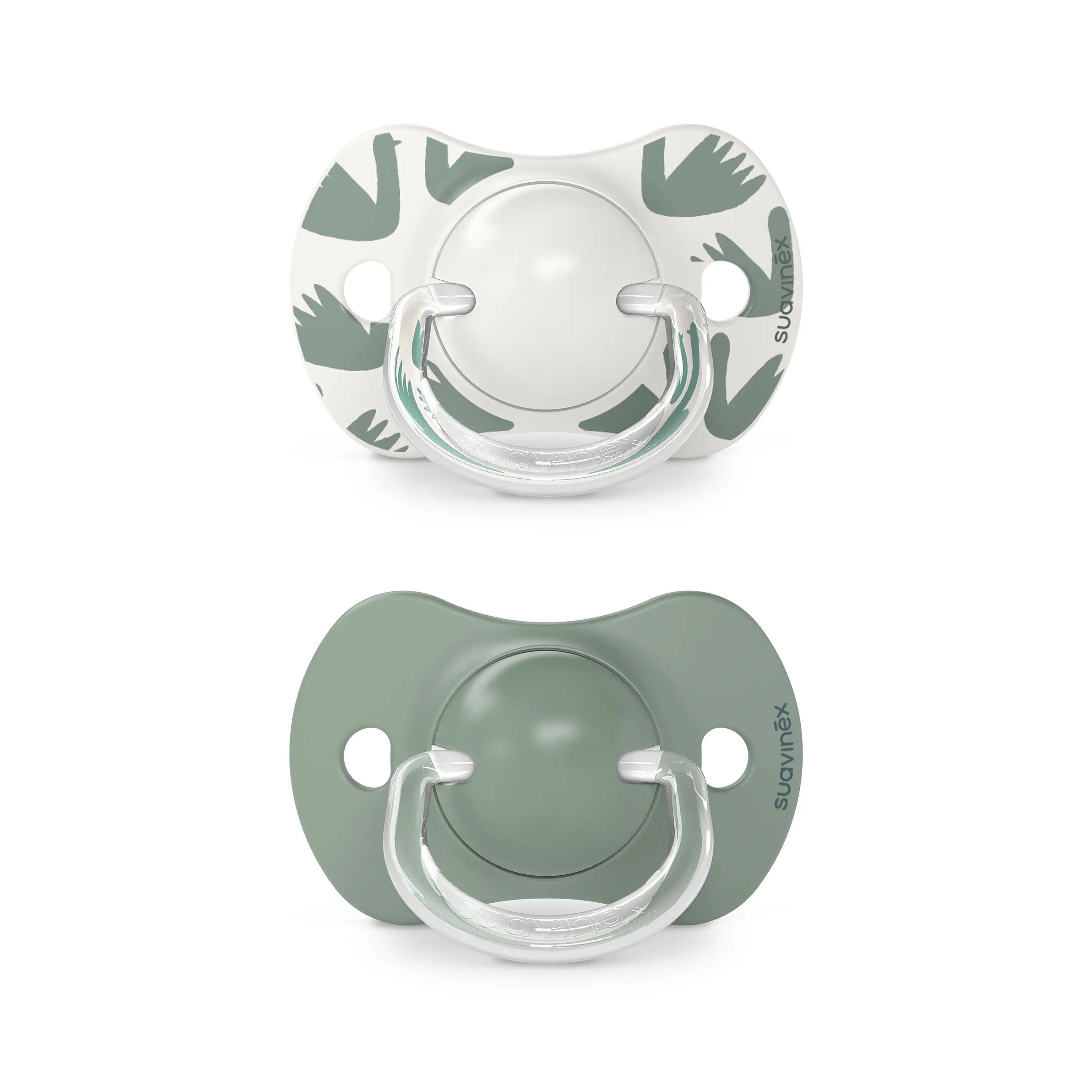 Suavinex Pack Pacifiers Green With Physiological Silicone Teat Sx Pro, 6-18 Months, 2 units